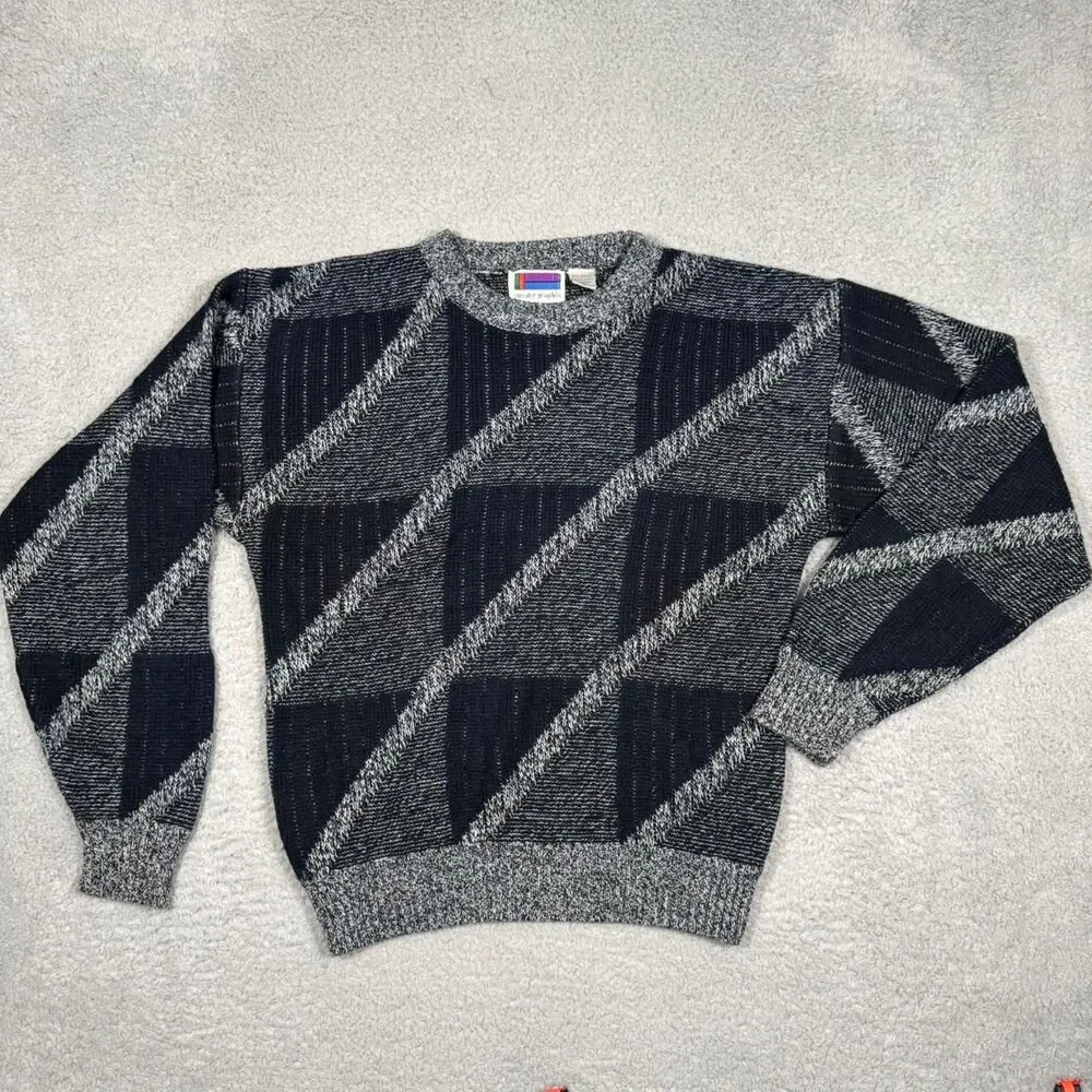 Unbranded Men's Grey and Black Jumper